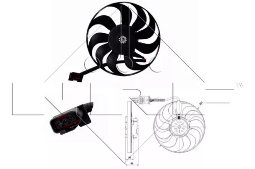Ventilator, motorkoeling NRF 47392)