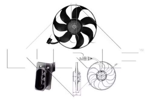 Ventilator, motorkoeling NRF 47393)