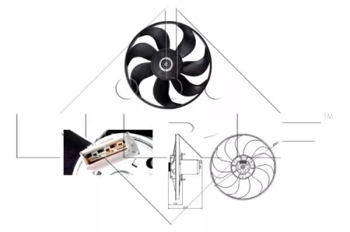 Ventilator, motorkoeling NRF 47404)