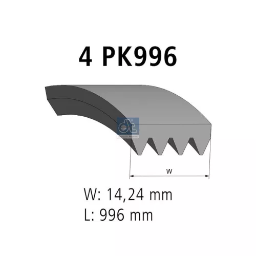 V-vormige riem DT Spare Parts 7.54816)