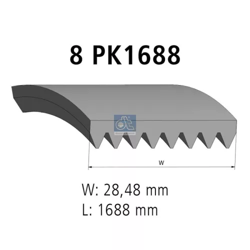 V-vormige riem DT Spare Parts 7.54809)