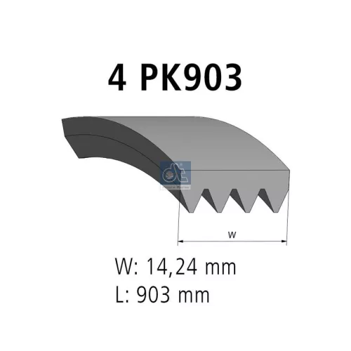 V-ribbed Belt DT Spare Parts 7.54800)