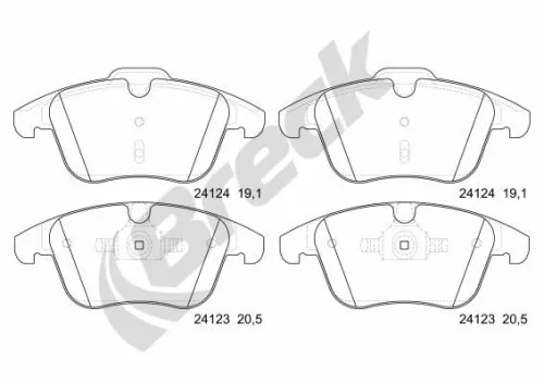 Brake Pad Set, disc brake BRECK 24123 00 701 00)