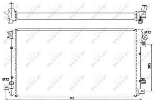 Radiator, engine cooling NRF 53076)