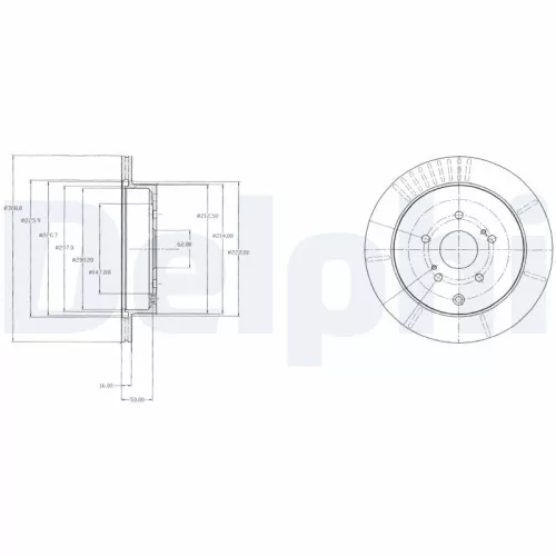 Brake Disc DELPHI BG4329)