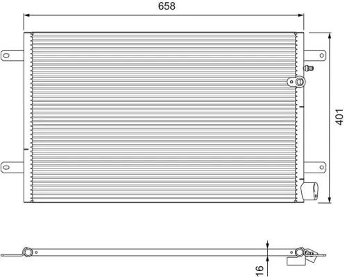 Condensor, airconditioning VALEO 814004)