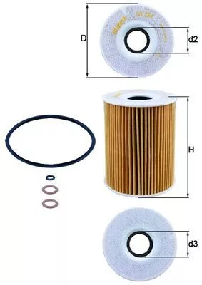 Oliefilter KNECHT OX 254D3)