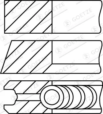 Zuigerveerenset GOETZE ENGINE 08-428700-00)