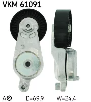 Riemspanner, V-geribbelde riem SKF VKM 61091)