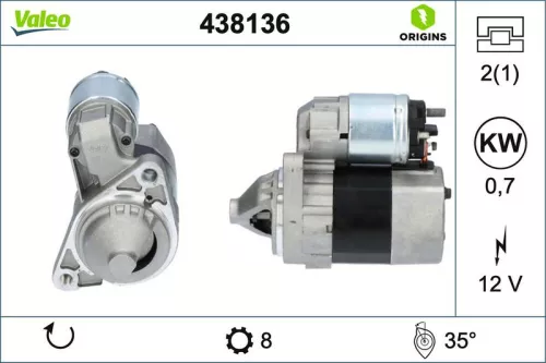 Starter VALEO 438136)