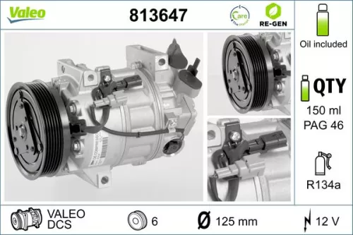 Compressor, airconditioning VALEO 813647)