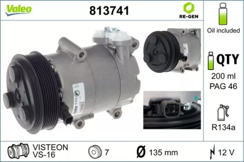 Compressor, air conditioning VALEO 813741)