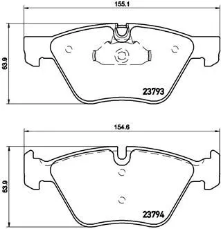 Remblokkenset, schijfrem BREMBO P 06 057)