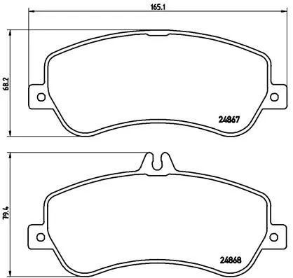 Remblokkenset, schijfrem BREMBO P 50 086)