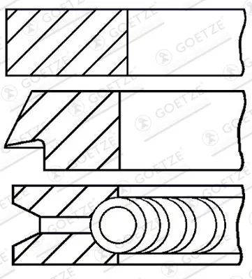 Zuigerveerenset GOETZE ENGINE 08-425300-00)