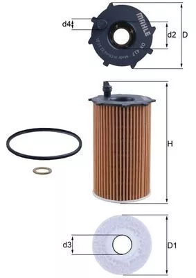 Oliefilter KNECHT OX 417D)