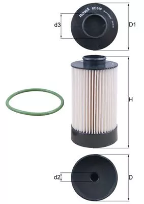 Brandstoffilter KNECHT KX 340D)