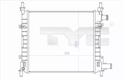 Radiator, motorkoeling TYC 710-0043)