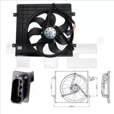 Fan, air conditioning condenser TYC 832-0002)