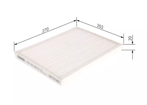 Filter, cabinelucht BOSCH 1 987 432 236)