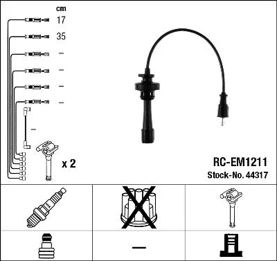 Ontstekingskabelset NGK 44317)