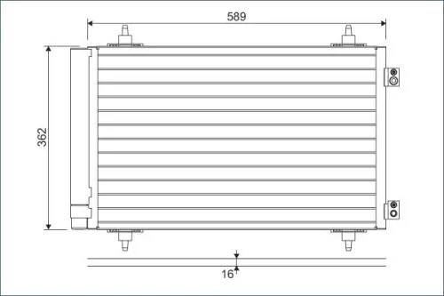 Condenser, air conditioning VALEO 814366)