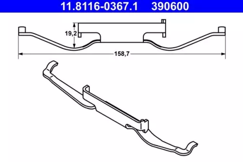 Veer, remklauw ATE 11.8116-0367.1)