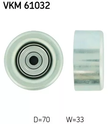 Ombuigings-/geleidingspoelie, V-geribbelde riem SKF VKM 61032)