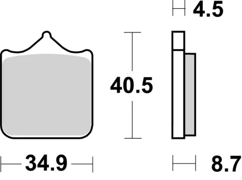 Remblokkenset, schijfrem BREMBO 07BB33RC)
