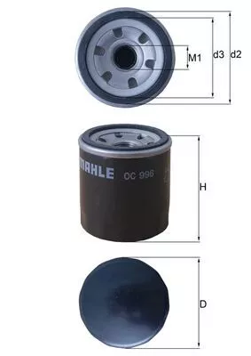 Oliefilter KNECHT OC 996)