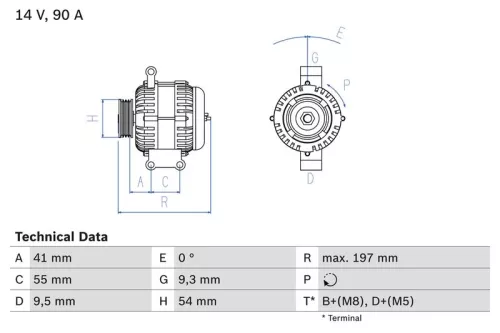 Alternator BOSCH 0 986 048 771)