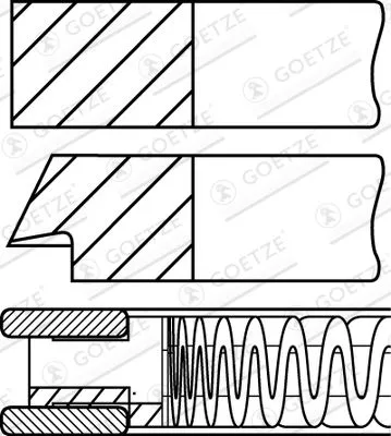 Zuigerveerenset GOETZE ENGINE 08-427800-00)