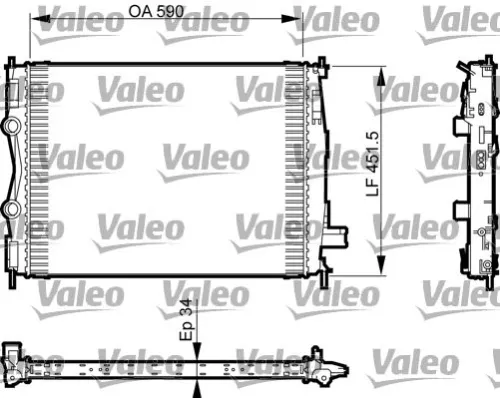 Radiator, motorkoeling VALEO 735380)