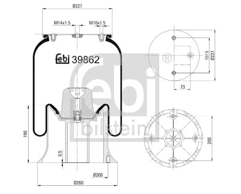 Balg, luchtvering FEBI BILSTEIN 39862)