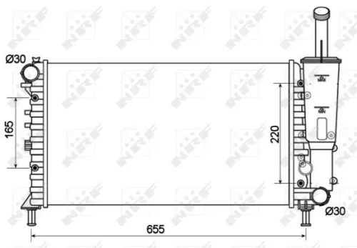Radiator, motorkoeling NRF 53124)