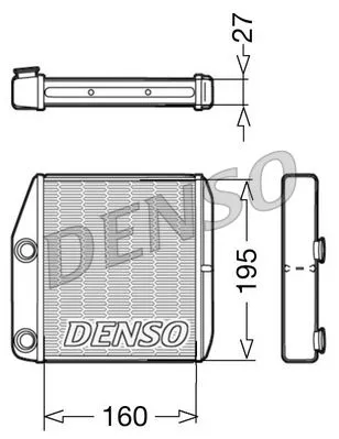 Warmtewisselaar, binnenverwarming DENSO DRR09075)
