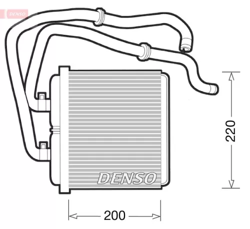 Warmtewisselaar, binnenverwarming DENSO DRR12003)