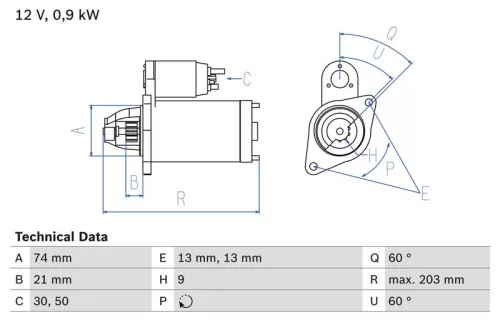 Starter BOSCH 0 986 018 840)