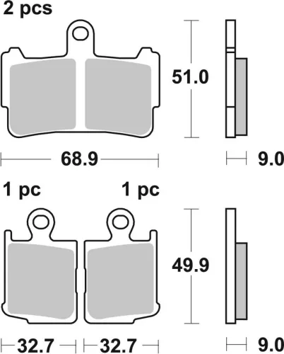 Remblokkenset, schijfrem BREMBO 07HO37SA)