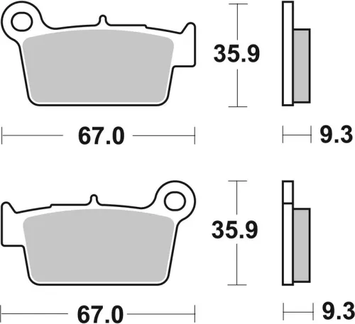 Remblokkenset, schijfrem BREMBO 07YA41SX)