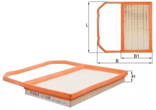 Luchtfilter KNECHT LX 3306)