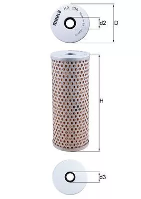 Hydraulic Filter, steering MAHLE HX 108)