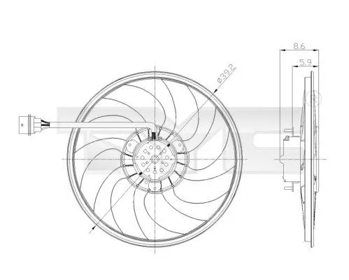 Fan, air conditioning condenser TYC 837-0037)
