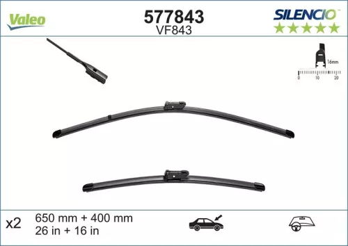 Wiper Blade VALEO 577843)