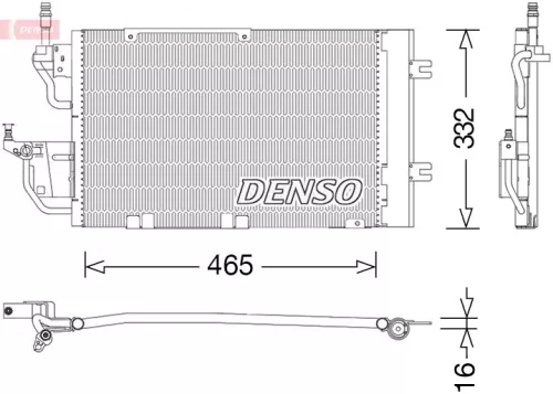 Condenser, air conditioning DENSO DCN20037)