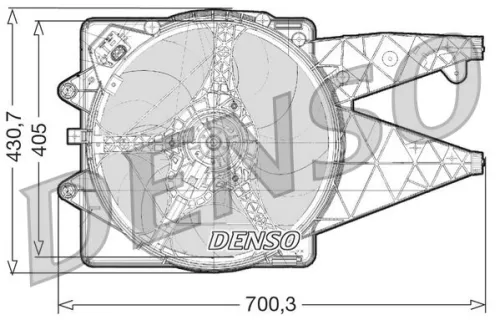 Ventilator, motorkoeling DENSO DER01020)