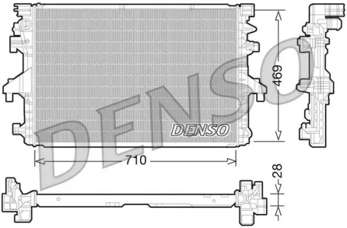 Radiator, motorkoeling DENSO DRM32038)