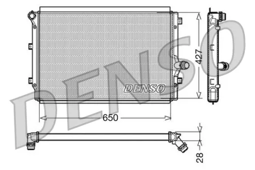 Radiator, engine cooling DENSO DRM32017)