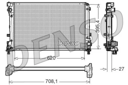 Radiator, motorkoeling DENSO DRM09163)