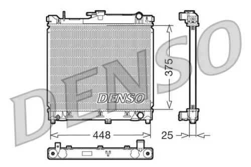 Radiator, motorkoeling DENSO DRM47014)